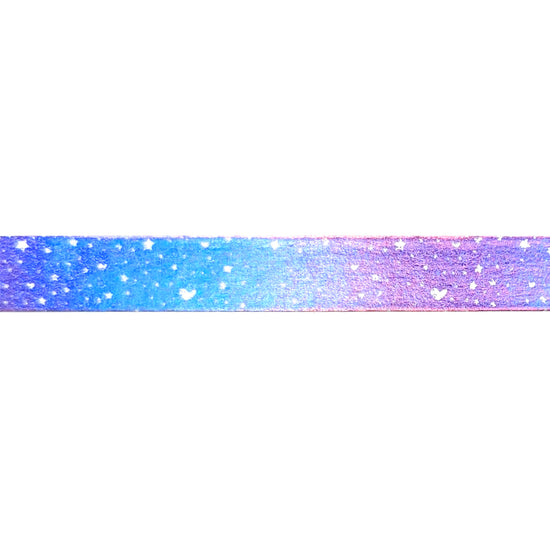 Pastel Ink Galaxy 34.0 Twilight washi (10mm + purple holographic foil + white)