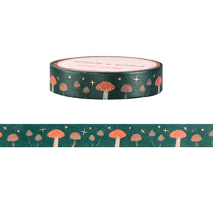 Botanique Mystique Mushroom washi (10mm + rose gold foil)