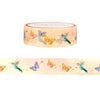 Hummingbird Song Butterflies washi (15mm + rose gold foil)