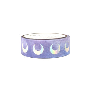 Pastel Ink Galaxy 34.0 Moon washi (15mm + silver holographic foil) (Item of the Week)