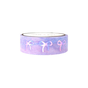 Pastel Ink Galaxy 34.0 Bow washi (15mm + purple holographic foil) (Item of the Week)