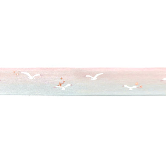 Seaside Seagulls washi (15mm + rosy pink foil)
