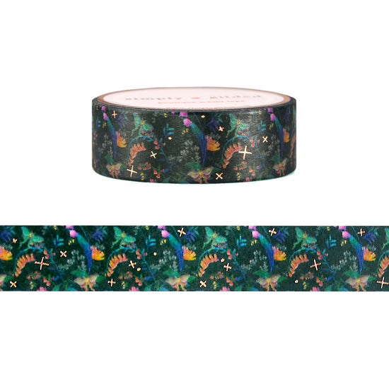 Botanique Mystique Pattern washi (15mm + rose gold foil)