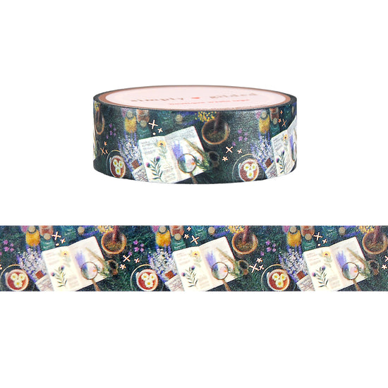 Botanique Mystique Field Guide washi (15mm + rose gold foil)