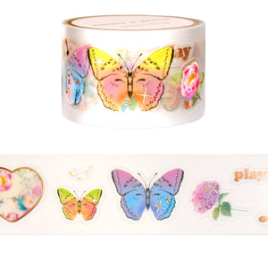 Hummingbird Song PET tape (30mm + rose gold foil)