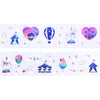 Celestial Carnival PET tape (30mm + rose gold foil / sparkle star overlay)