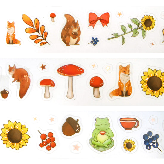 Autumn Whimsy PET tape (30mm + light gold foil)