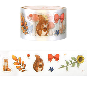 Autumn Whimsy PET tape (30mm + light gold foil)