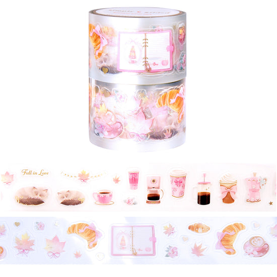 Maple Blush PET tape set of 2 (30mm + satin gold foil)