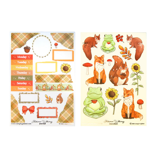 Autumn Whimsy Luxe Sticker Kit & Seals (rose gold foil)