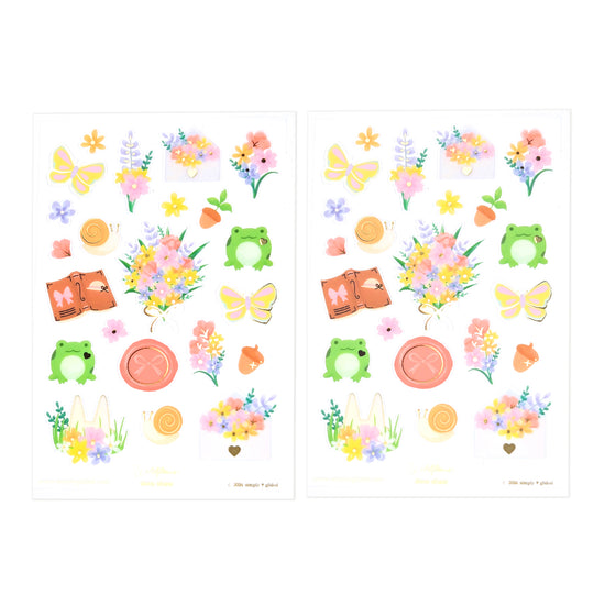 Wildflower Luxe Sticker Kit & Seals (light gold foil)