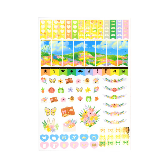 Wildflower Luxe Sticker Kit & Seals (light gold foil)