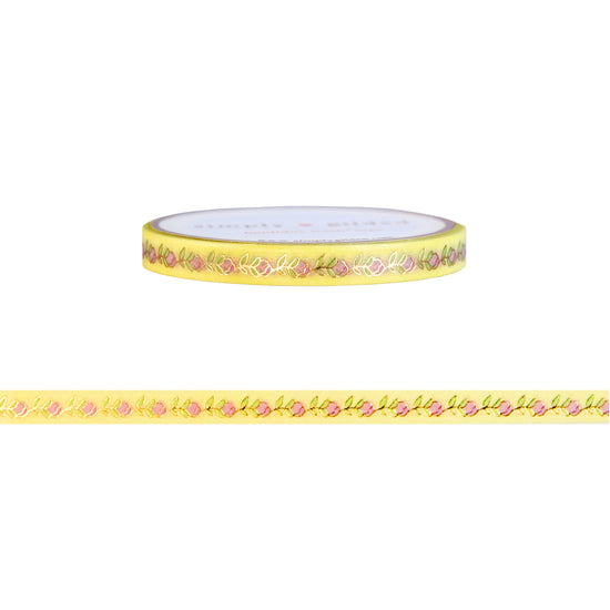 Spring Fairytale Little Flowers washi (5mm + light gold foil)