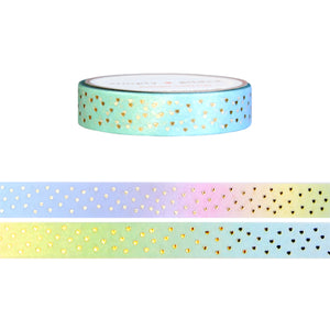 Spring Fairytale Rainbow Hearts (10mm + light gold foil)