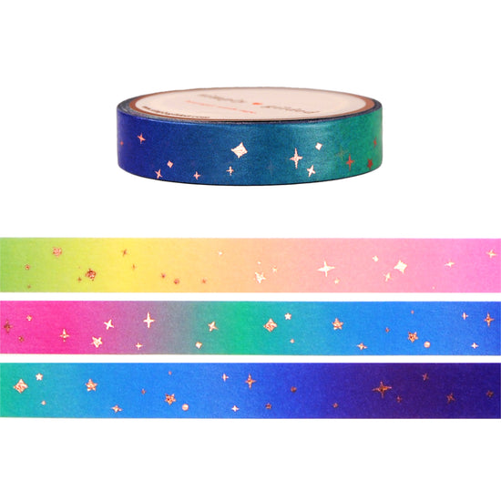 Celestial Carnival Starry washi (10mm + rosy pink gold foil)