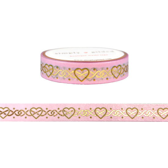 Iris Cliffs Celtic Hearts washi  (10mm + light gold foil)