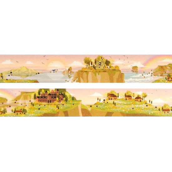 Irish Cliffs Landscape Passport set washi (15mm + light gold foil)