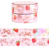 Sakura Sweet Pattern set of 2 washi (15mm + rose gold foil / overlay)
