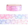 Sakura Sweet Sakura washi (15mm + rose gold foil / sparkle star overlay)