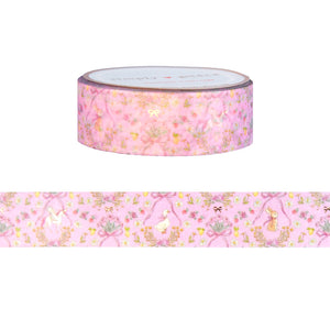 Spring Fairytale Pink Pattern (15mm + light gold foil)