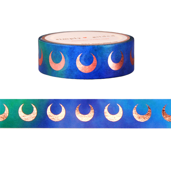 Celestial Carnival Moon washi (15mm + rosy pink gold foil)