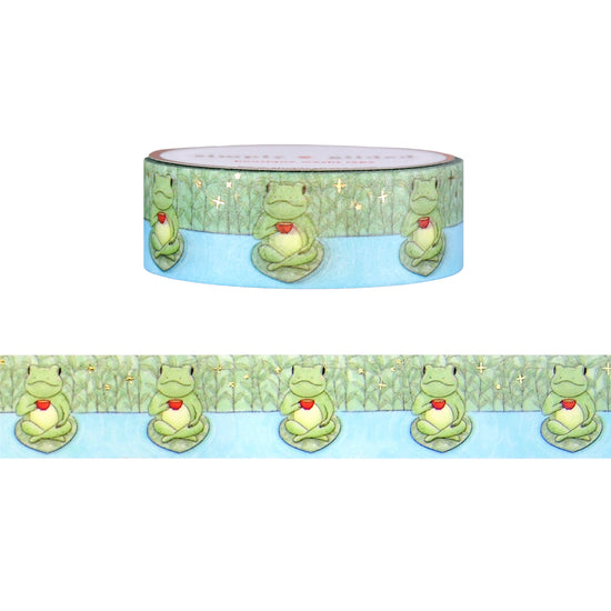Autumn Whimsy Frog washi (15mm + light gold foil)