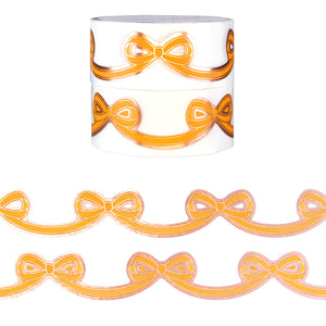 Autumn Whimsy Sunflower Field Diecut Bow set of 2 washi (15mm + rose gold foil)