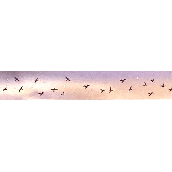 Swan Lake Nightfall Birds washi (15mm + rose gold foil)