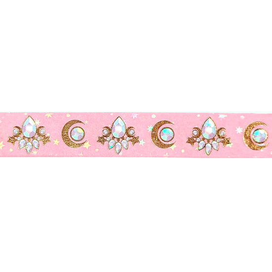 Couture Moon Magic Jewels washi (15mm + light gold foil / star overlay)