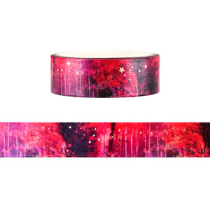 Fiery Fall Forest Hues washi (15mm + rose gold foil)