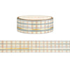 Hearth Plaid Simple Line washi (15mm + light gold foil)