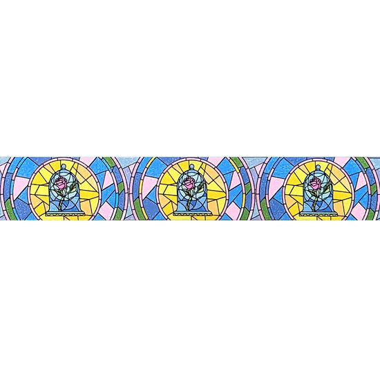 Enchanted Stained Glass Rose washi  (15mm)