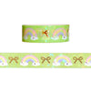 Irish Cliffs Rainbow Bows washi (15mm + light gold foil / sparkle star iridescent overlay)