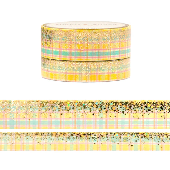 The Cascades Stardust washi set (15/10mm + light gold / light gold holographic foil)