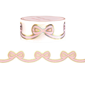 Sakura Sweet Diecut Bow washi (15mm + light gold foil)