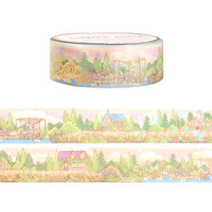 Spring Fairytale Landscape (15mm + light gold foil)
