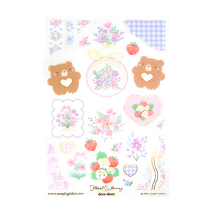 Floral Whimsy Deco Stickers (satin gold foil)