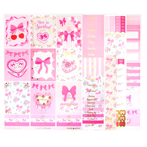 Coquette Celebration Luxe Sticker Kit + date dots (satin gold foil)