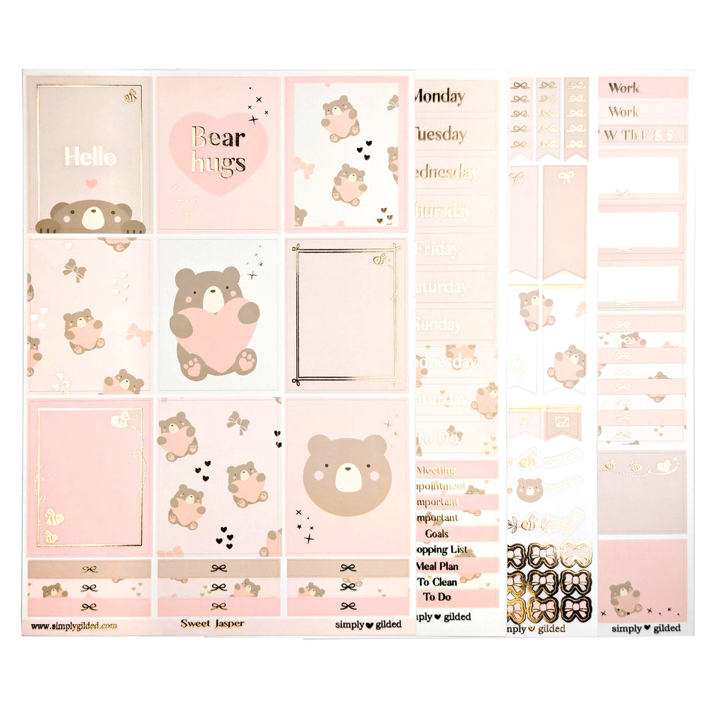 Sweet Jasper Luxe Sticker Kit (rose gold foil) – simply gilded
