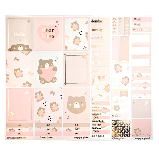 Sweet Jasper Luxe Sticker Kit (rose gold foil)