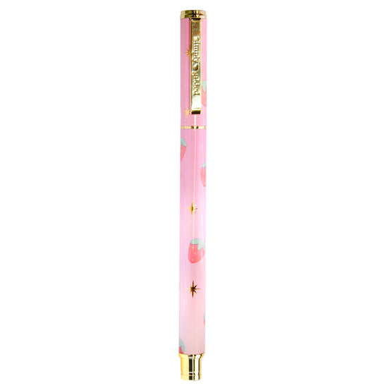 Advent 2025 Strawberry Engraved Gel Ink Pen (light gold hardware)