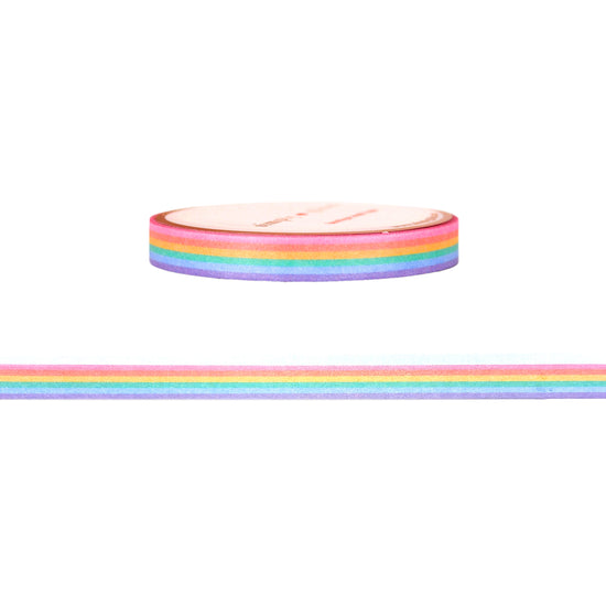 Cue the Confetti Rainbow Stripe washi (6mm)