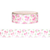 Coquette Birthday Pattern washi (15mm + satin gold foil)