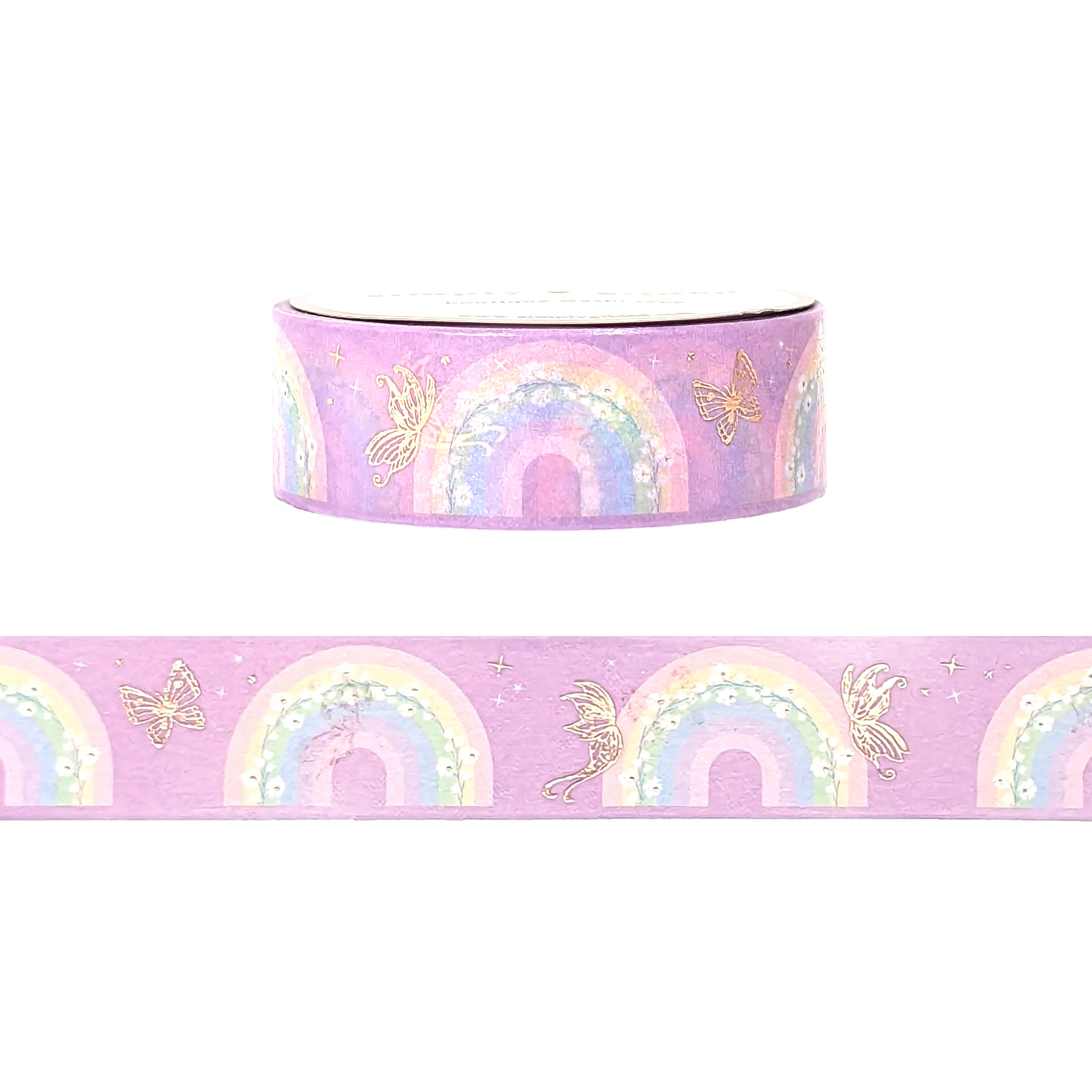 Neon Purple Stardust Rainbow washi set (15/10mm + rainbow / silver gli –  simply gilded