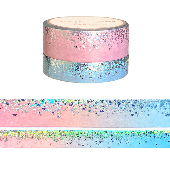 Advent 2024 Stardust washi set (15/10mm + silver / silver holographic foil)