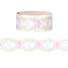Floral Whimsy Diecut Rainbow Florals washi (20mm + satin gold foil)