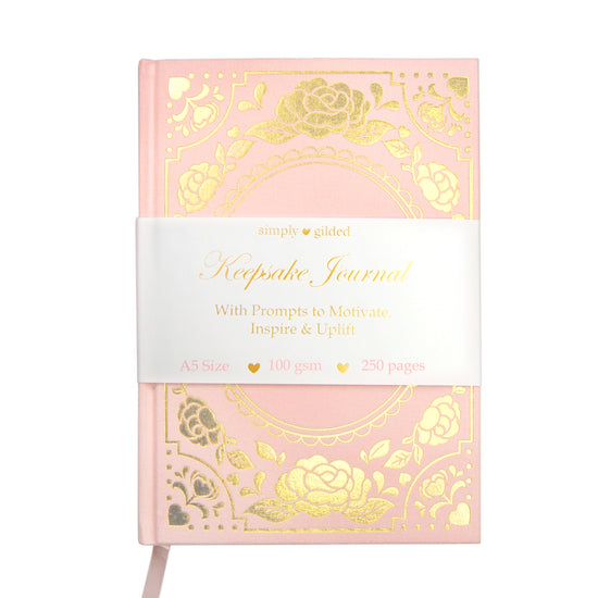 Keepsake Foiled Bow Journal with Prompts