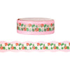 Floral Whimsy Diecut Wavy Strawberry washi (15mm + satin gold foil)