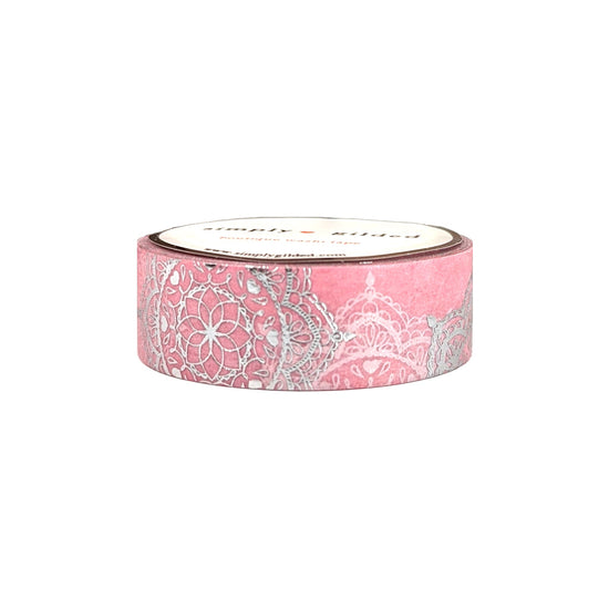 12 Days of Simply Gilded Pink Mandala washi (15mm + silver foil)(Doorbuster)