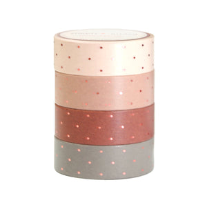 Blushbaby Micro Dot washi (15mm + rosy pink gold foil) (you pick)